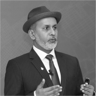 Headshot of Imran Chowdhury, greyscale